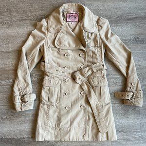 Juicy Couture Tan Coat | Juicy tan trench coat | Size petite small